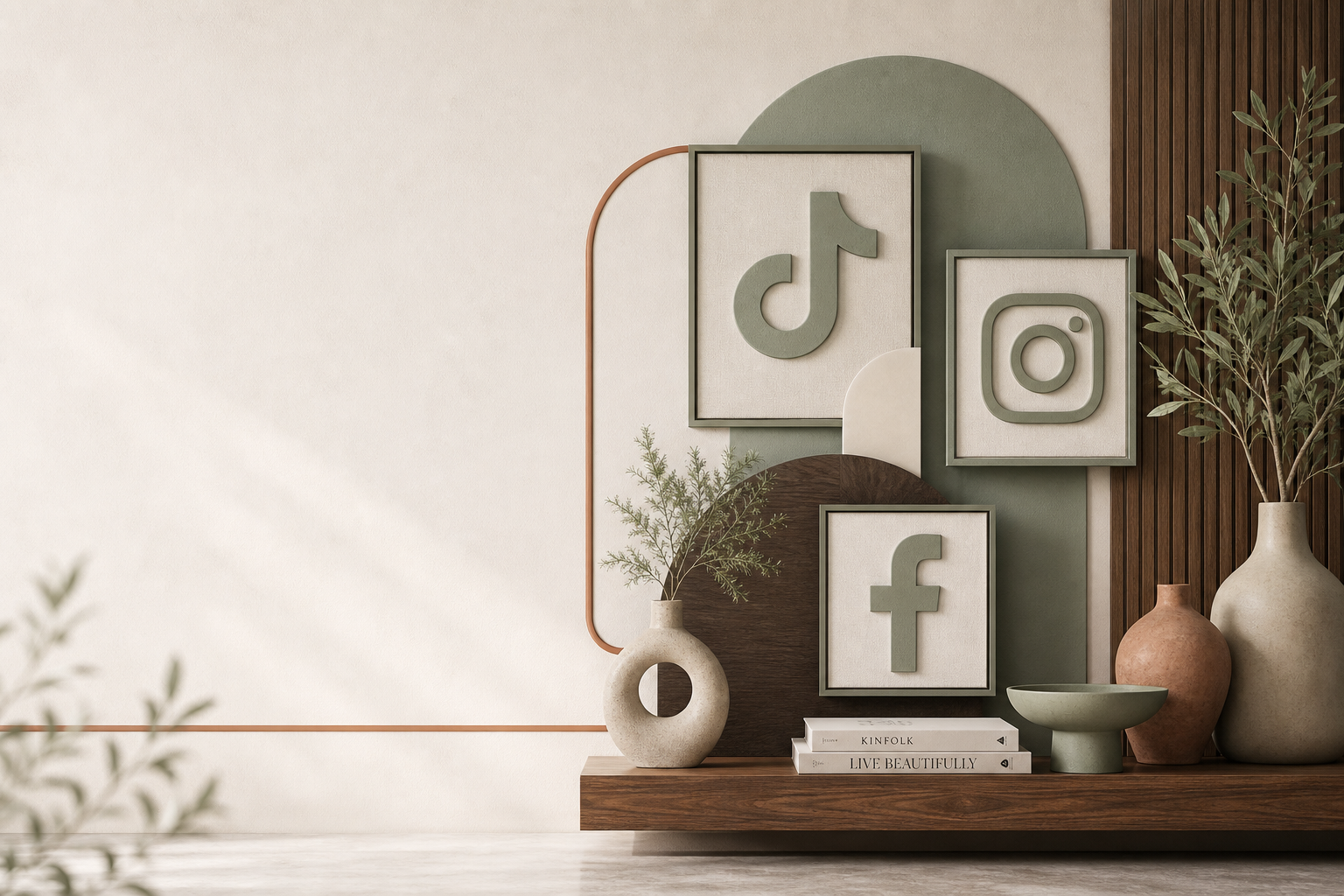 Vixech social media content studio with TikTok, Instagram, and Facebook